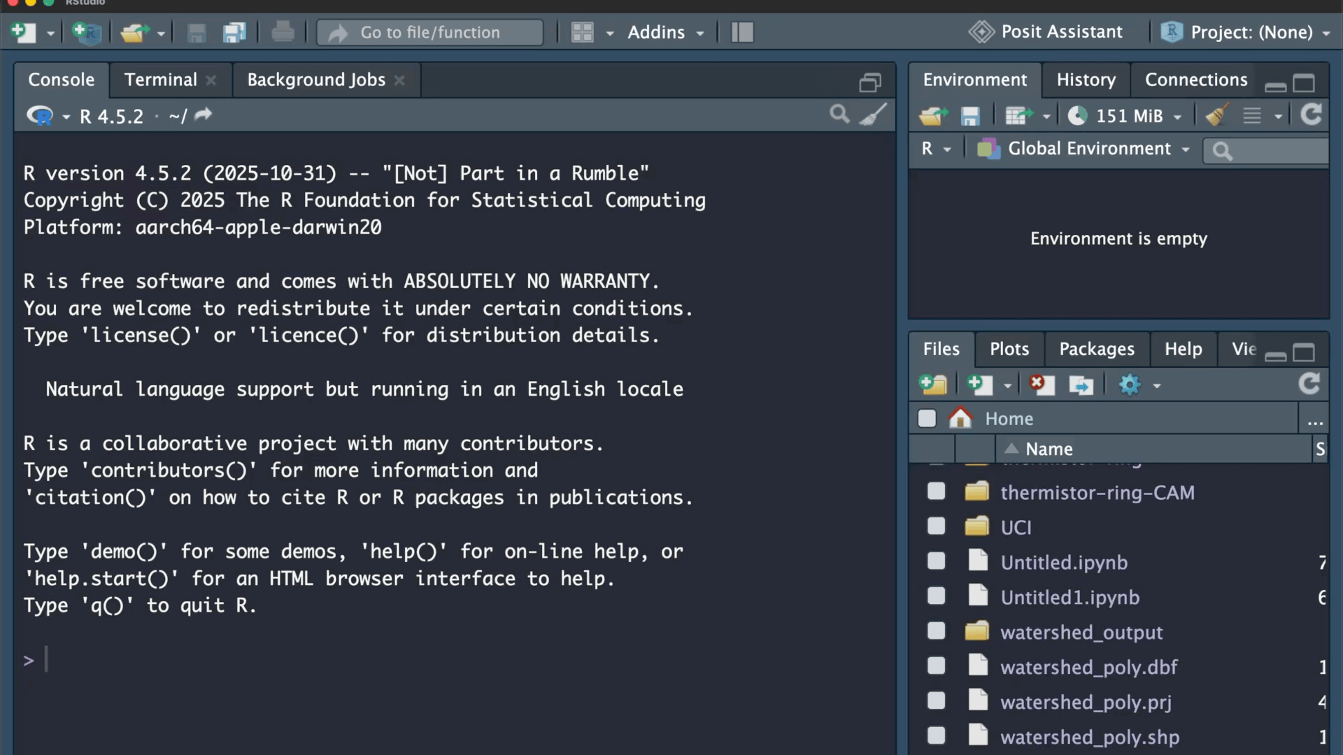 Video showing how to open a project using RStudio